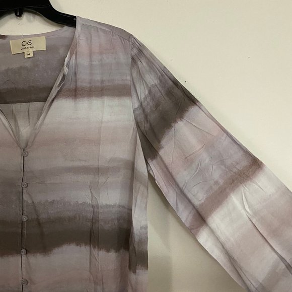 NEW Cloth & Stone Tie Dye Ombre Blouse M - Picture 3 of 8